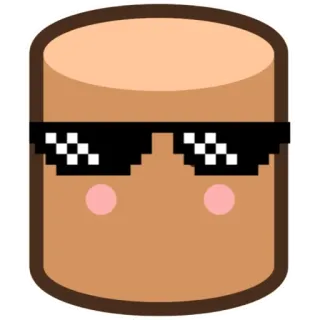 ⚪️ a7dbefde Зефирка, Очки, Deal with it, Пиксельный, Круто telegram sticker
