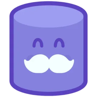 ⚪️ fa7a3cb7 наклейка, персонаж, усы, фиолетовый, мультфильм telegram sticker