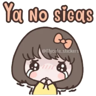 😁 8231f815 Ya no sigas llorando, dibujos animados, chica, emocional, triste, rogando telegram sticker
