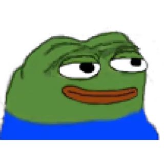 😁 74a4424b Pepe the Frog meme, frog, pepe, internet meme, smug, cartoon telegram sticker