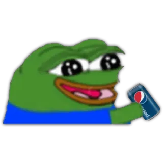😁 fc645f82 Pepe the Frog Pepe, frog, Pepsi, meme, internet meme telegram sticker