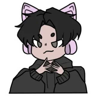 ⚪️ da6d9112 Anime, Desenho animado, Orelhas de gato, Personagem, Presunçoso, Tramando, Confiante telegram sticker