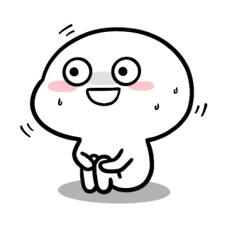 😰 2409754c süß, nervös, erröten, schweiß, weiß whatsapp sticker