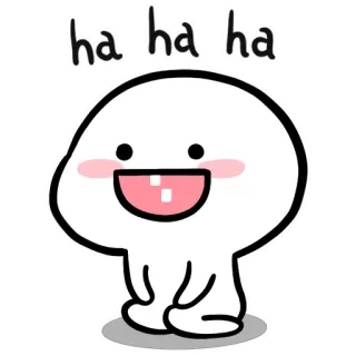😄 56e2c274 ha ha ha lachen, lustig, süß, meme, witzig whatsapp sticker