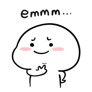 🤔 6a02fc82 emmm... emmm, verwirrt, denken, Cartoon, süß whatsapp sticker