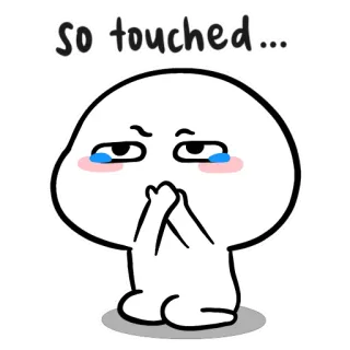 😢 7c1ec076 so touched... traurig, emotional, niedlich, berührend whatsapp sticker