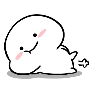 💨 bdafc517 süß, furz, cartoon, fröhlich, weiß whatsapp sticker