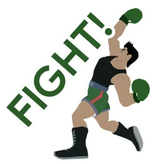👊 9709f9e5 Little Mac Punch-Out!! FIGHT! มวย, นักสู้, วิดีโอเกม, แอ็คชั่น, ต่อสู้, 8 บิต telegram sticker