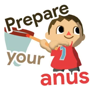 👀 d907813d Prepare your anus ส่อเสียด, มีม, วิดีโอเกม, ตลกผู้ใหญ่ telegram sticker