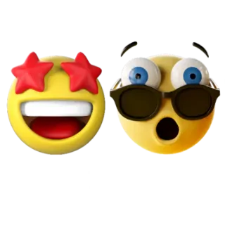 😍 1072ada3 Emoji, Sterogen, Zonnebril, Geel gezicht, Uitdrukking, Grappig, Strip telegram sticker