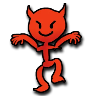 😈 25075517 devil, red devil, cartoon devil, impish, halloween, evil, demon, cartoon character whatsapp sticker