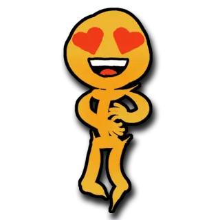 😍 db8ea02e emoji, love, hearts, affection, cute, yellow whatsapp sticker