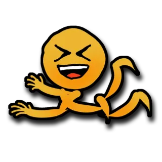 😆 ec7b8c6d emoji, running, happy, cartoon whatsapp sticker