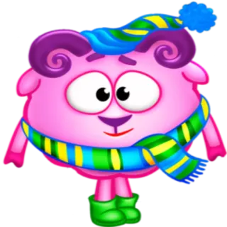 😶 ce32cd02 kreskówka, owca, zima, szalik, czapka, słodki telegram sticker