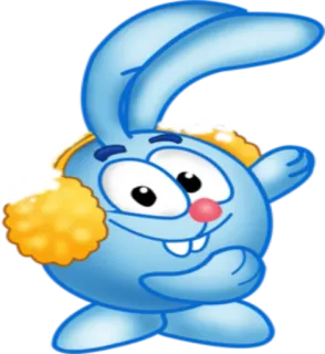 🙂 e251ff83 Kreskówka, Królik, Postać, Niebieski telegram sticker