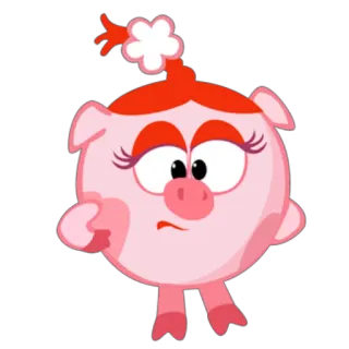 😒 4eb7a5d9 Kartun, Babi, Merah muda, Lucu, Karakter telegram sticker