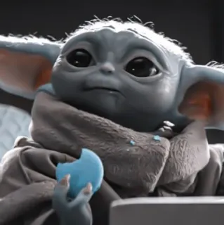 🧪 7b8f6980 Grogu The Mandalorian Grogu, Baby Yoda, The Mandalorian, Star Wars, carino, biscotto whatsapp sticker
