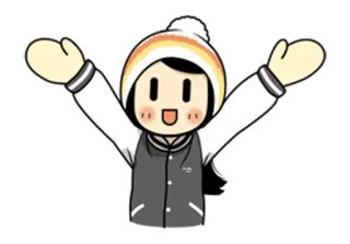 👐 55d3b039 冬天, 寒冷, 手套, 帽子, 卡通, 可爱 telegram sticker