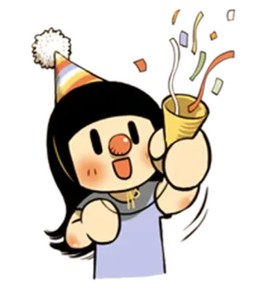 🎉 997fdce7 庆祝, 派对, 彩带, 卡通, 有趣, 节日 telegram sticker