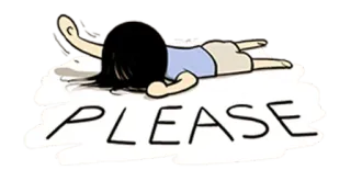 🙏 ebea3295 PLEASE 恳求, 卡通, 请求, 乞求, 需要, 精疲力竭 telegram sticker