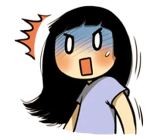 😳 f474e8e3 卡通, 震惊, 女孩, 情感, 惊讶, 动漫 telegram sticker