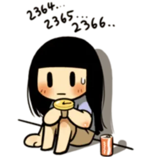 ⏱ 0cd93ea0 2364... 2365... 2366... 计数, 数字, 硬币, 可爱, 动漫风, 卡哇伊 telegram sticker