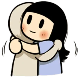 👐 beb7fd70 拥抱, 友谊, 卡通, 可爱, 同情, 支持 telegram sticker