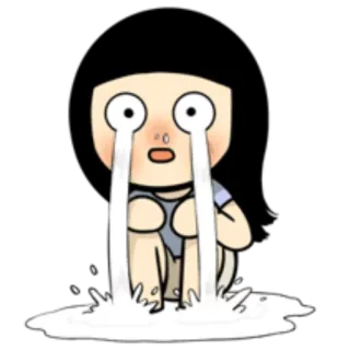 😭 e546e631 哭, 眼泪, 悲伤, 卡通, 情绪, 角色 telegram sticker