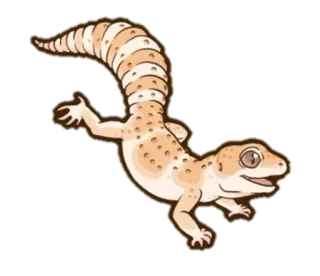 😚 055ce85e gecko, hagedis, dier, huisdier, reptiel telegram sticker