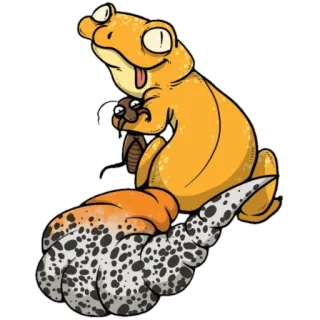 😁 1f218b0c hagedis, gekko, huisdier, dier, reptiel, schattig telegram sticker