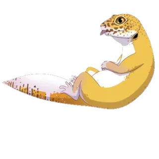 🙃 375a5b6f gecko, hagedis, dier, reptiel, schattig telegram sticker