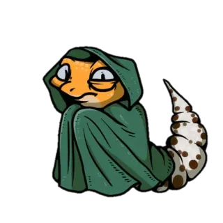 😐 780dd72c hagedis, cartoon, reptiel, dier, schattig telegram sticker