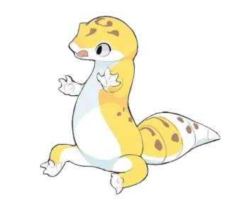 😋 7b3c456d gecko, luipaardgekko, dier, schattig, hagedis telegram sticker