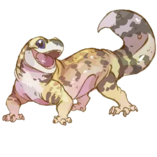 😁 899dc485 hagedis, gekko, dier, reptiel telegram sticker