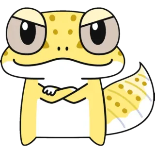 😎 ab172613 gecko, dier, schattig, hagedis, cartoon telegram sticker