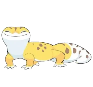 🙂 b8caea98 gecko, luipaardgekko, hagedis, huisdier, dier, reptiel telegram sticker