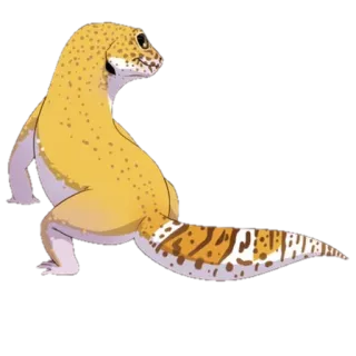 👀 b9553518 gecko, reptiel, luipaardgekko, dier, huisdier telegram sticker