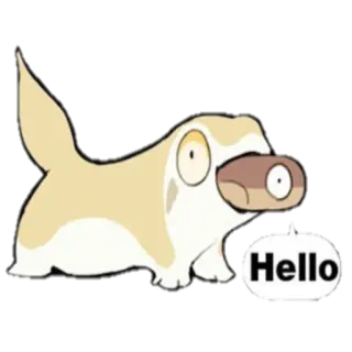 👋 e3066183 Hello dier, cartoon, schattig, groet, vriendelijk telegram sticker