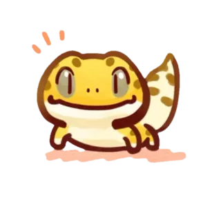 😨 fc661c65 gecko, reptiel, dier, schattig, cartoon telegram sticker