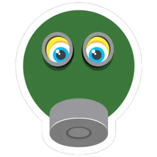 😨 f773bd08 Gasmaske, Sicherheit, Cartoon, Schutzausrüstung, Gesicht, Ausrüstung whatsapp sticker
