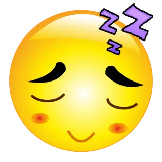 💤 518e46ec Emoji, Müde, zzz, Schlafen, Gesicht, Gelb whatsapp sticker
