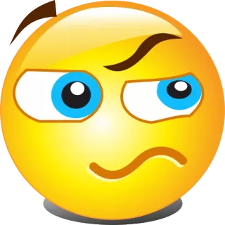 😏 dcf8e6a3 Emoji, Gesicht, Verwirrt, Ausdruck, Frage, Gelb whatsapp sticker