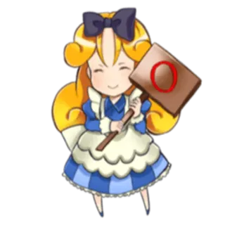 😌 4348ab4f Alice Alice in Wonderland alice, alice nel paese delle meraviglie, anime, manga, carino, personaggio, ragazza telegram sticker