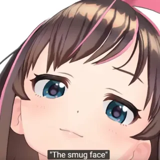 😏 9ef4fdcb "The smug face" sombong, wajah, anime, ekspresi, meme telegram sticker