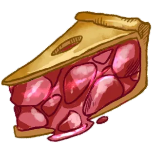 🙂 e78f197d 派, 草莓派, 甜点, 食物, 片, 糕点 telegram sticker