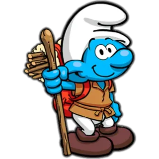 🎒 470381cc Smurf 漫画, スマーフ, ハイキング, 自然, 冒険 whatsapp sticker
