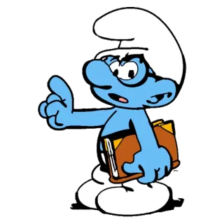 Brainy Smurf telegram stickers