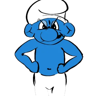 😡 0f422749 Grouchy Smurf The Smurfs 스머프, 심술궂은, 만화, 애니메이션, 캐릭터 telegram sticker