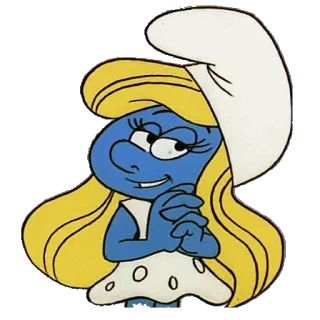😺 6103bbf8 Smurfette The Smurfs smurf, smurfetta, kreskówka, kobieta, blondynka telegram sticker
