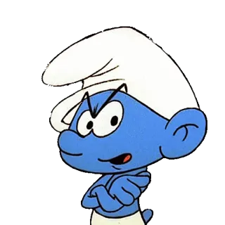 😠 ce889bdd Smurf Smerf, kreskówka, zły, Smerfy, niebieski telegram sticker